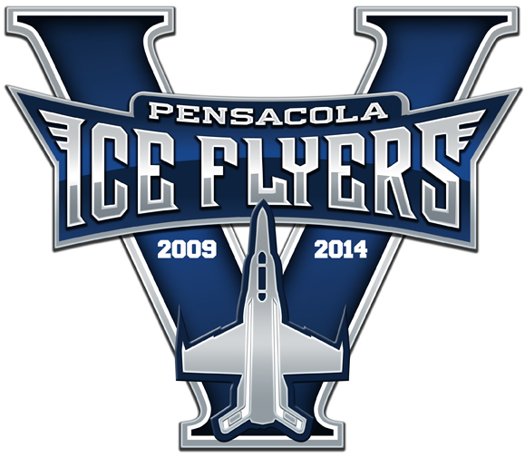 pensacola ice flyers 2014 anniversary logo iron on heat transfer